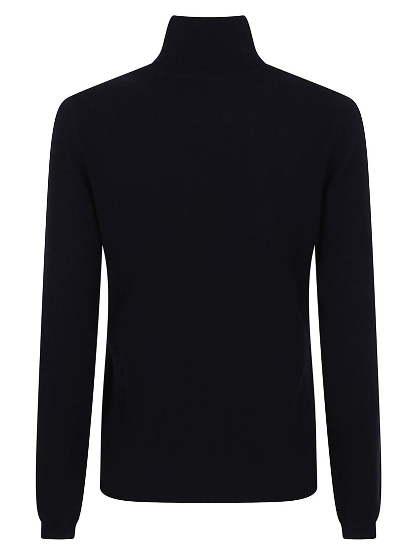 Allude Ribbed High Neck Cashmere Sweater