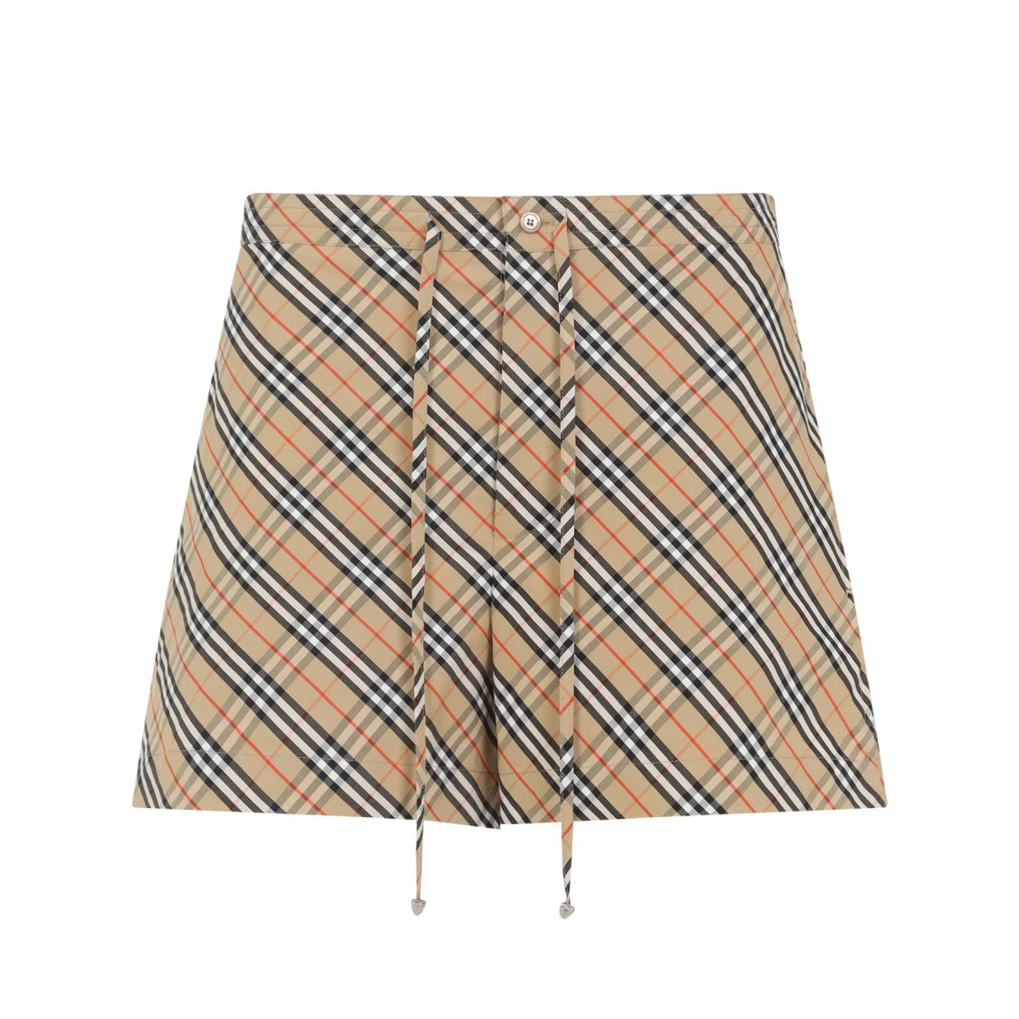Burberry Check Beige Cotton Shorts