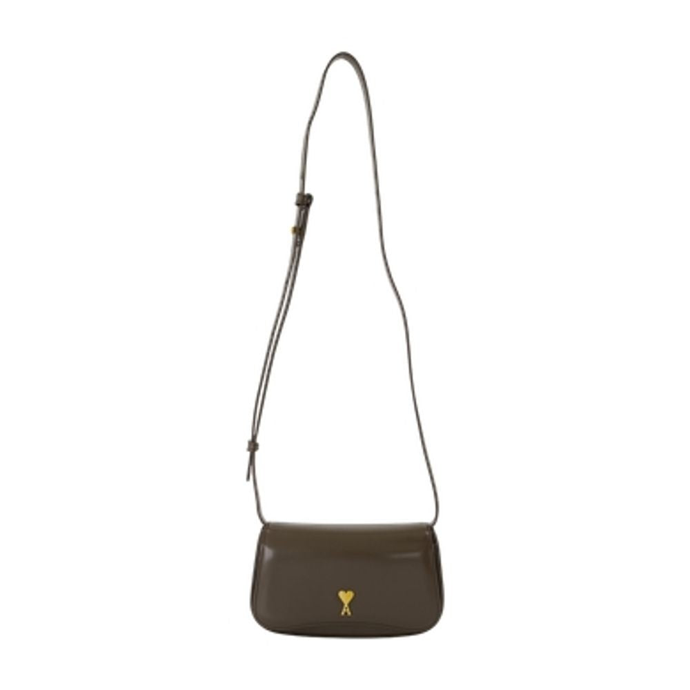 Ami Sac À Bandoulière Paris Paris - Leather - Khaki
