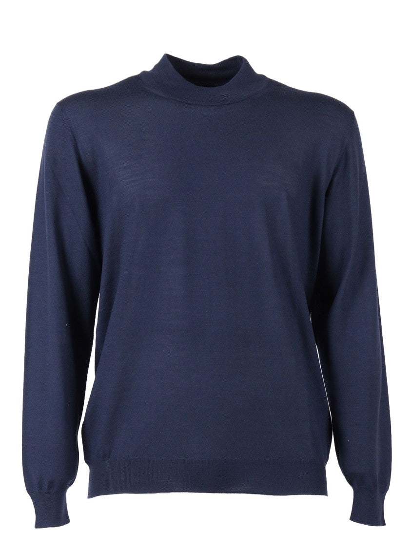 Fedeli Fitted Mock-Neck Long-Sleeve Sweater