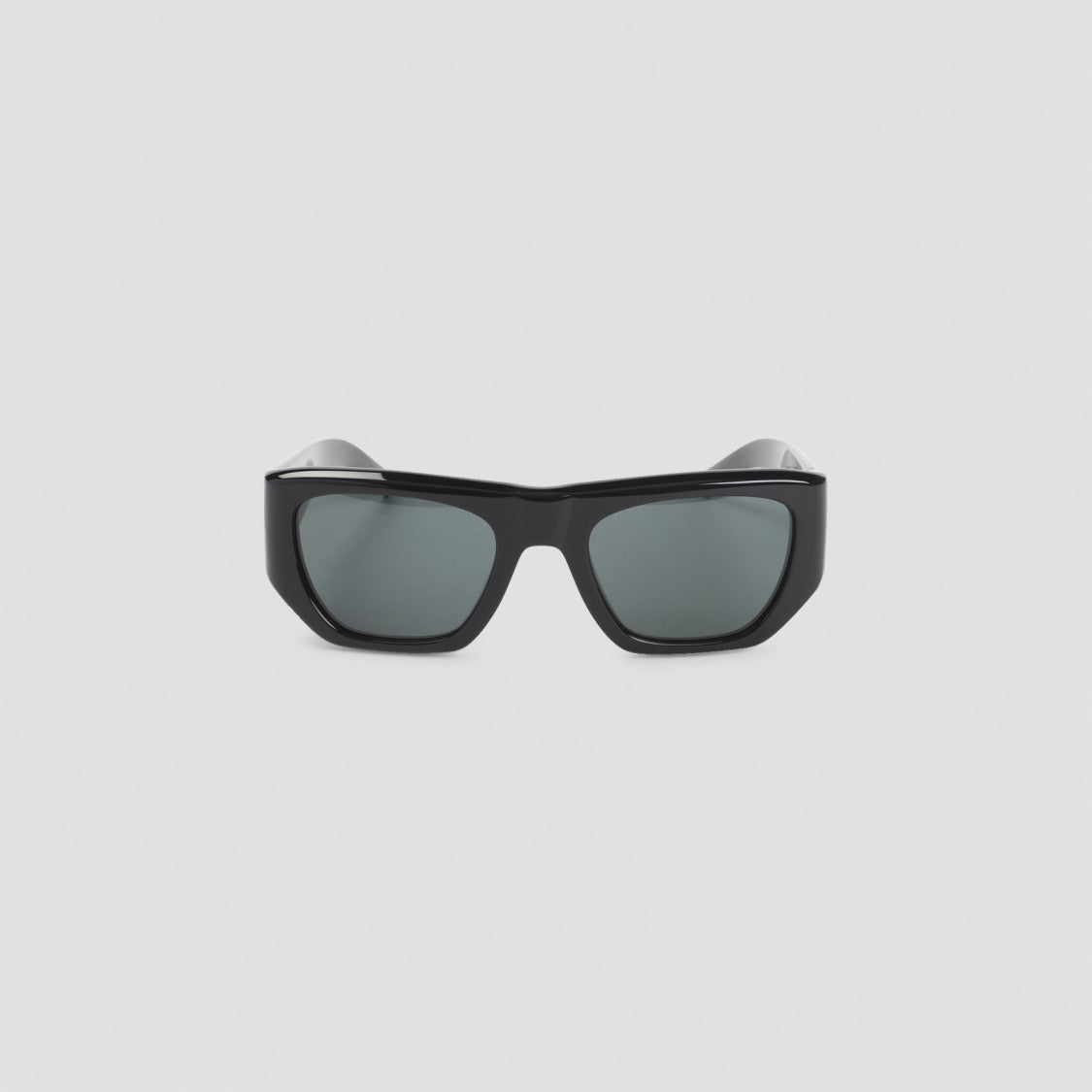 Saint Laurent Rectangular Black Acetate Sunglasses With Gold-Tone Logo Detail