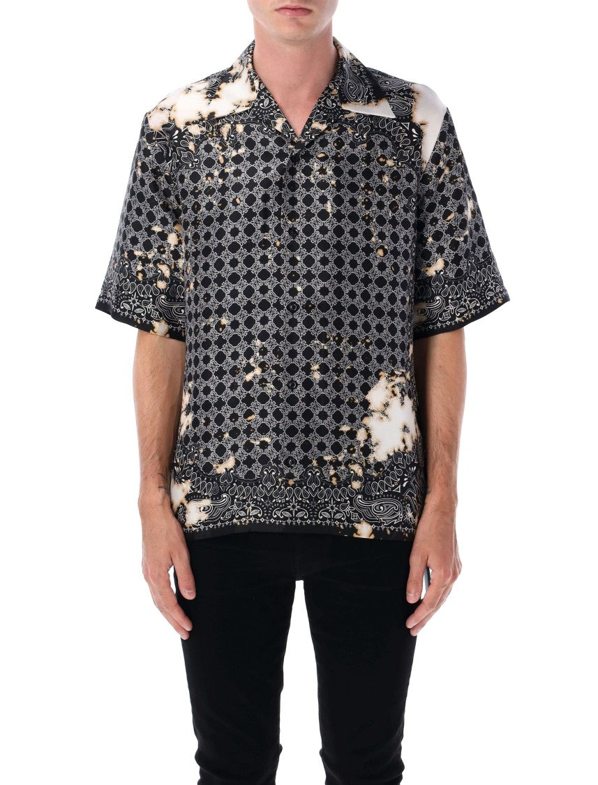 Amiri Bleach Bandana Bowling Shirt