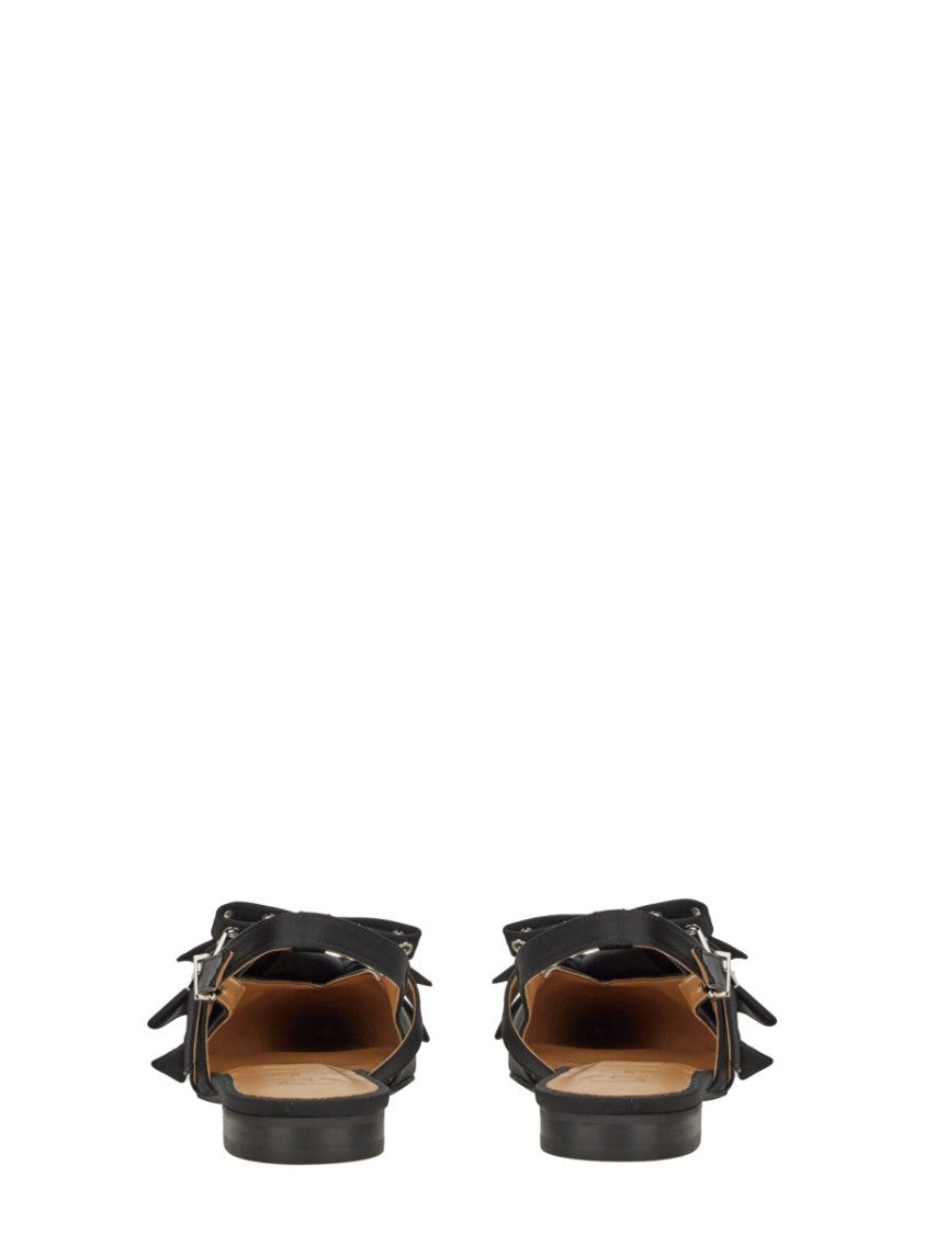 Ganni Satin Ballerina