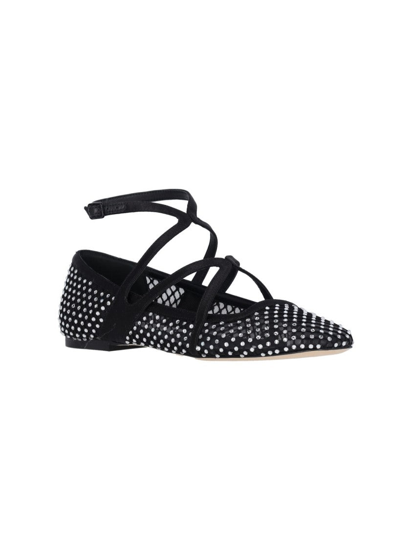 Jimmy Choo "Astoria" Ballerinas With Strass – Black