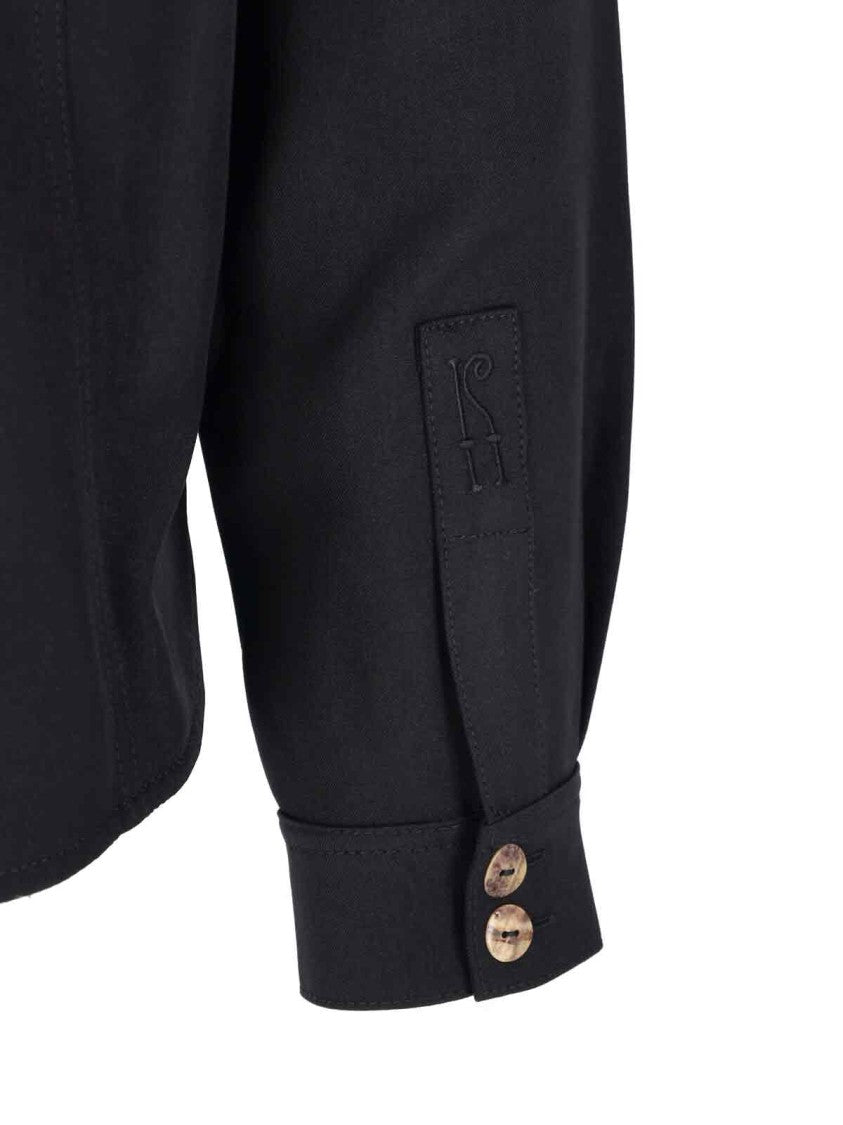 Kiko Kostadinov Classic Black Knit Sweater With Ribbed Cuffs And Hem