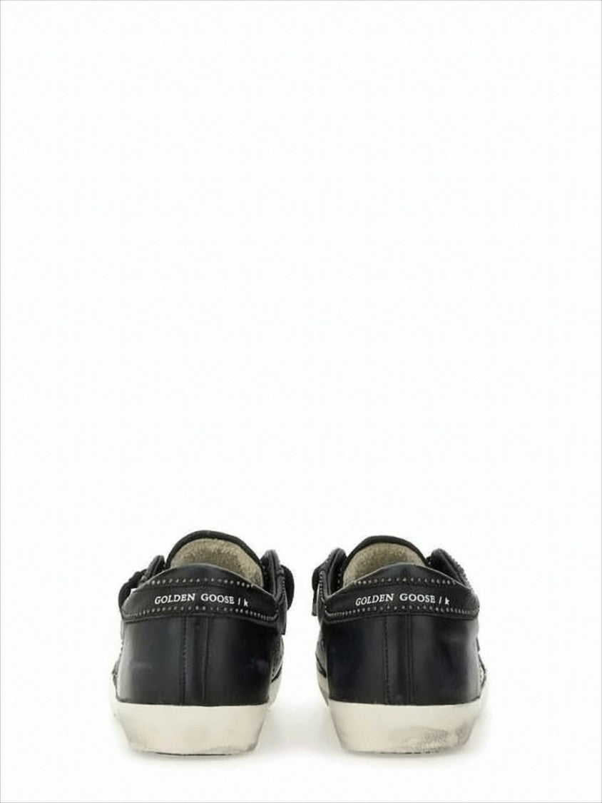 Golden Goose Lambskin Leather Low-Top Sneakers With Distressed Finish
