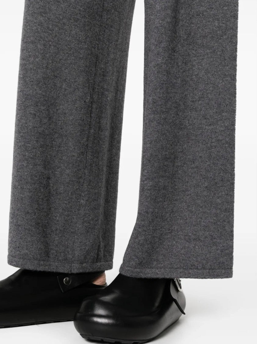 Lisa Yang High-Rise Cashmere Trousers With Drawstring Waist And Wide-Leg Design