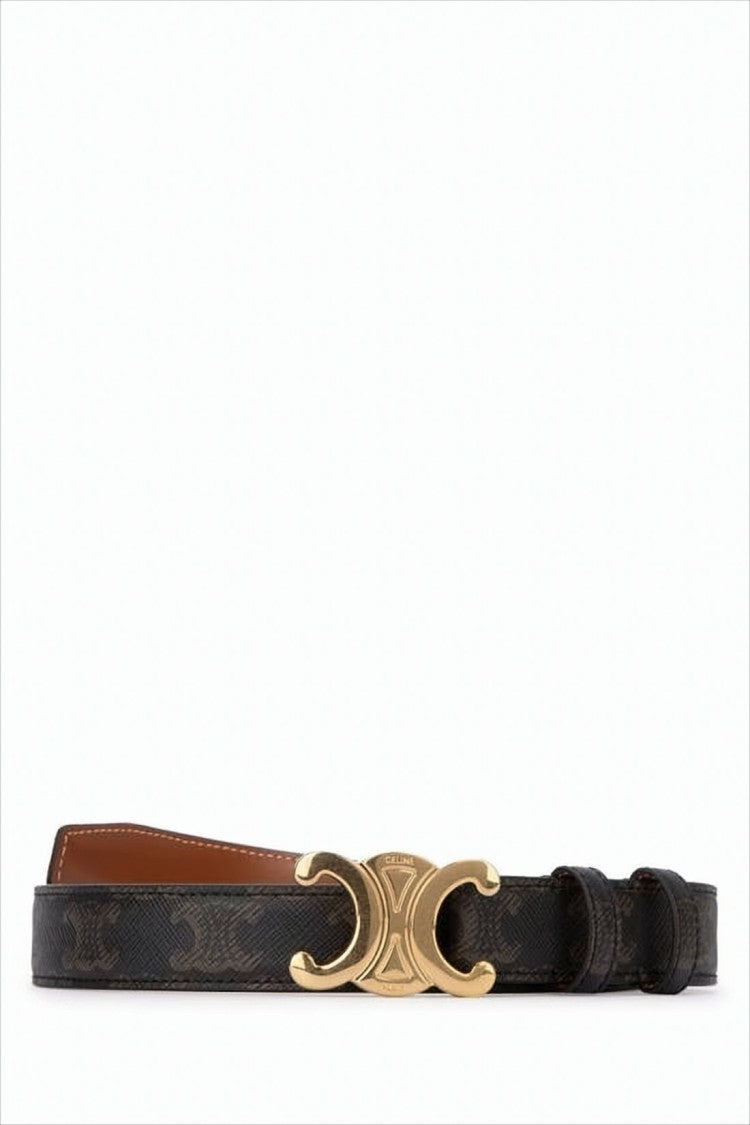 Celine Calfskin And Canvas Belt
