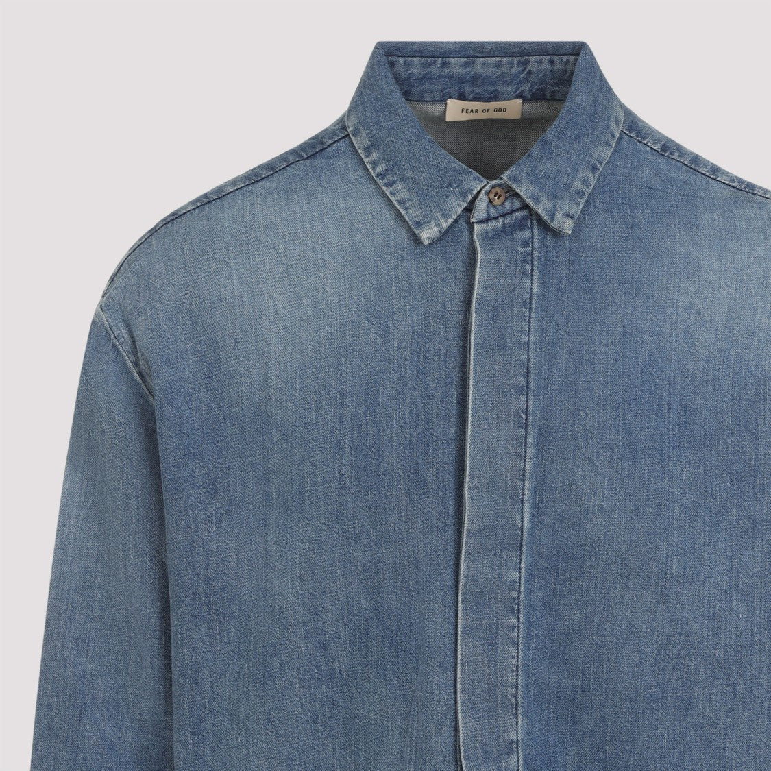 Fear Of God Blue Cotton Denim Shirt