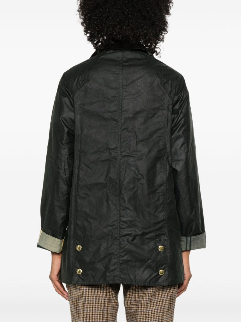 Barbour Sage Waxed Cotton Beadnell Jacket