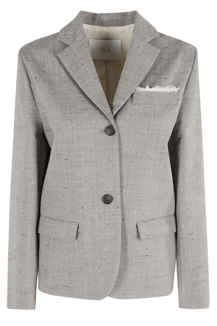 Tela Structured Canvas Solar Blazer
