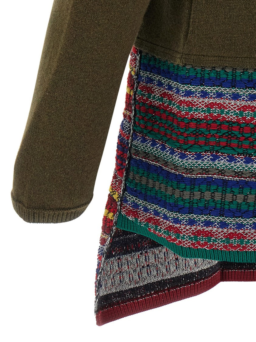 Comme Des Garçons Jacquard Insert Cardigan