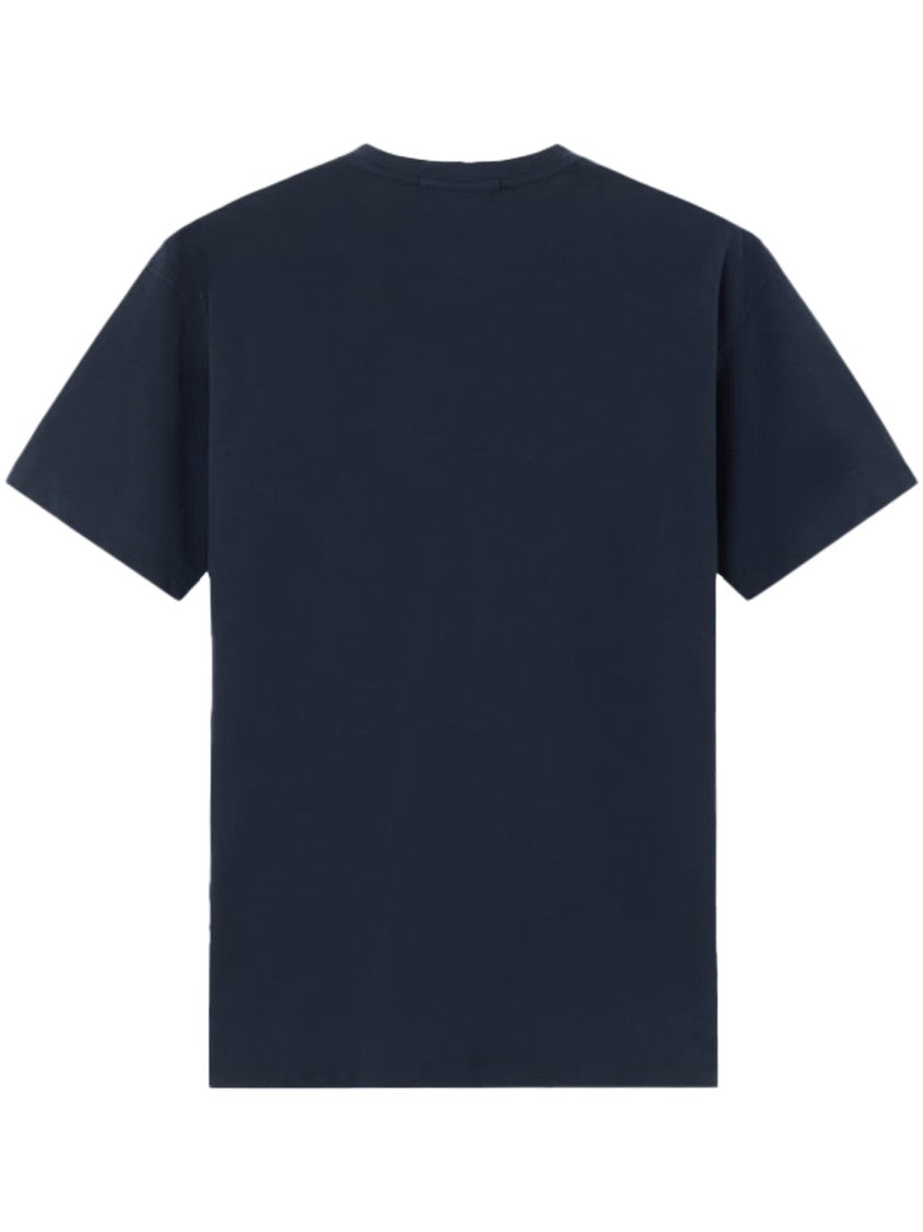 Stone Island Plain Blue Cotton T-Shirt