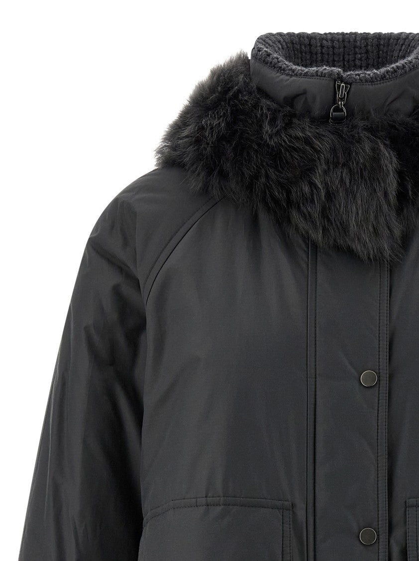 Brunello Cucinelli Cashmere Neck Down Jacket
