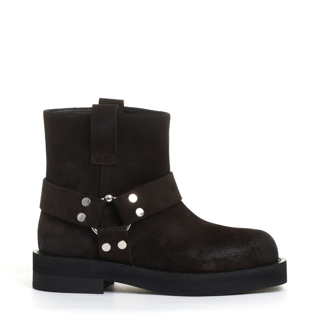 3Juin Short Dark Brown Biker Boots With Rugged Appeal