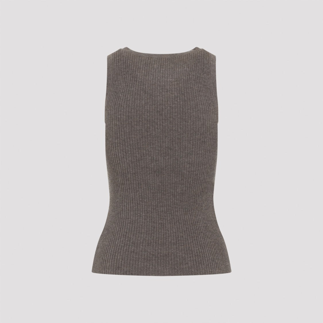 Max Mara Cipro Brown Wool And Cashmere Tank Top