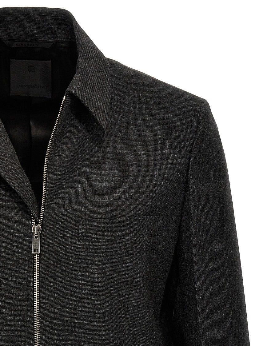 Givenchy Structured Blouson In Soft Virgin Wool