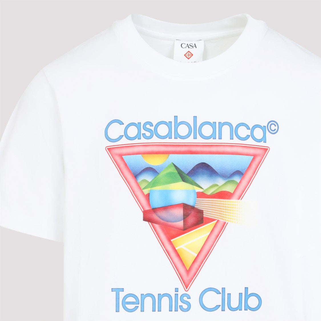 Casablanca White Organic Cotton Tennis Club Icon T-Shirt