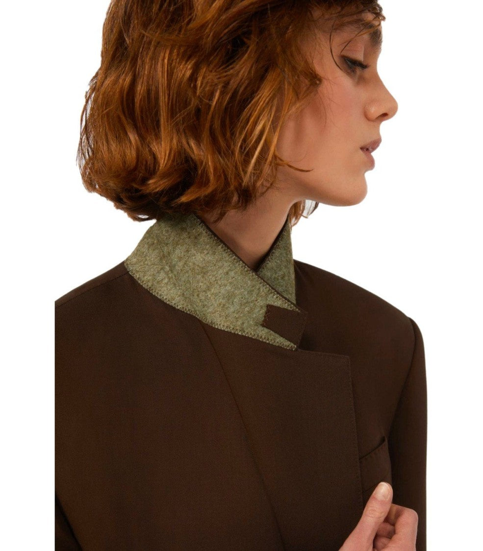 Max Mara Ginseng Brown Single-Breasted Blazer