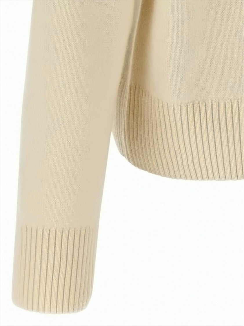 Ami Cropped Turtleneck Sweater In Luxe Wool-Cashmere Blend