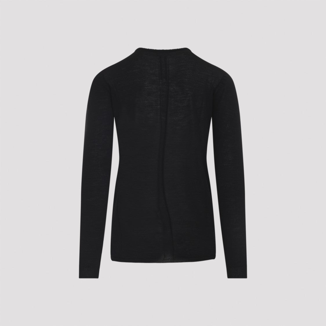 Rick Owens Black Virgin Wool Biker Level Sweater