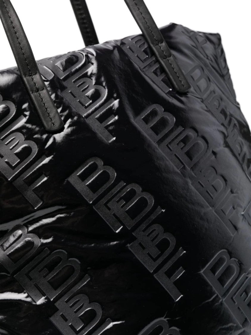 By Far Black Embossed Leather Handbag