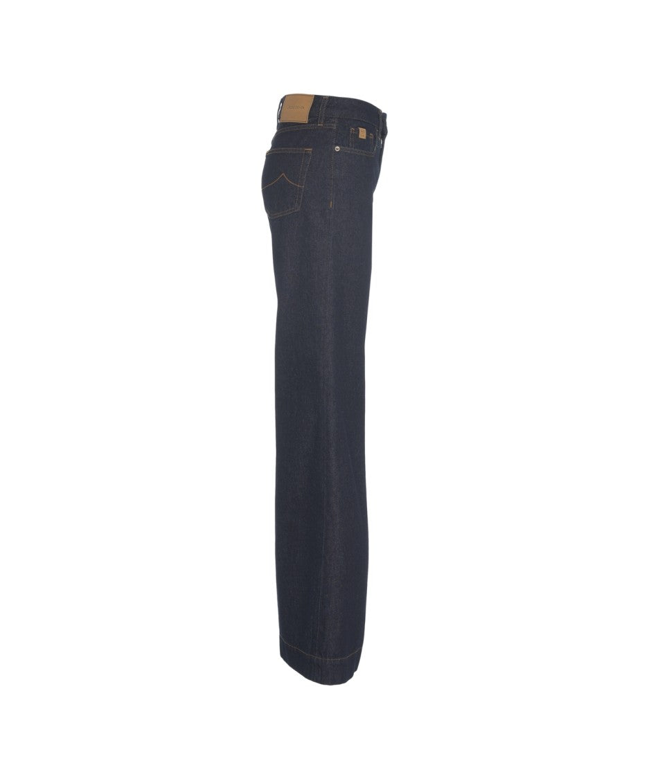 Jacob Cohen High-Waisted Wide-Leg Jeans With Five-Pocket Design