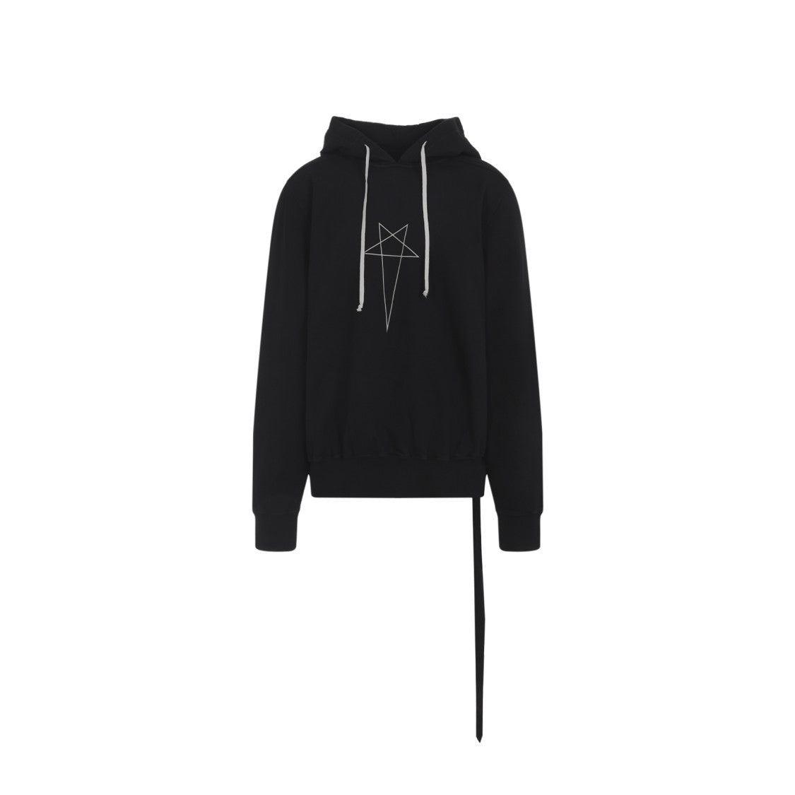 Drkshdw By Rick Owens Black Cotton Oversized Hoodie