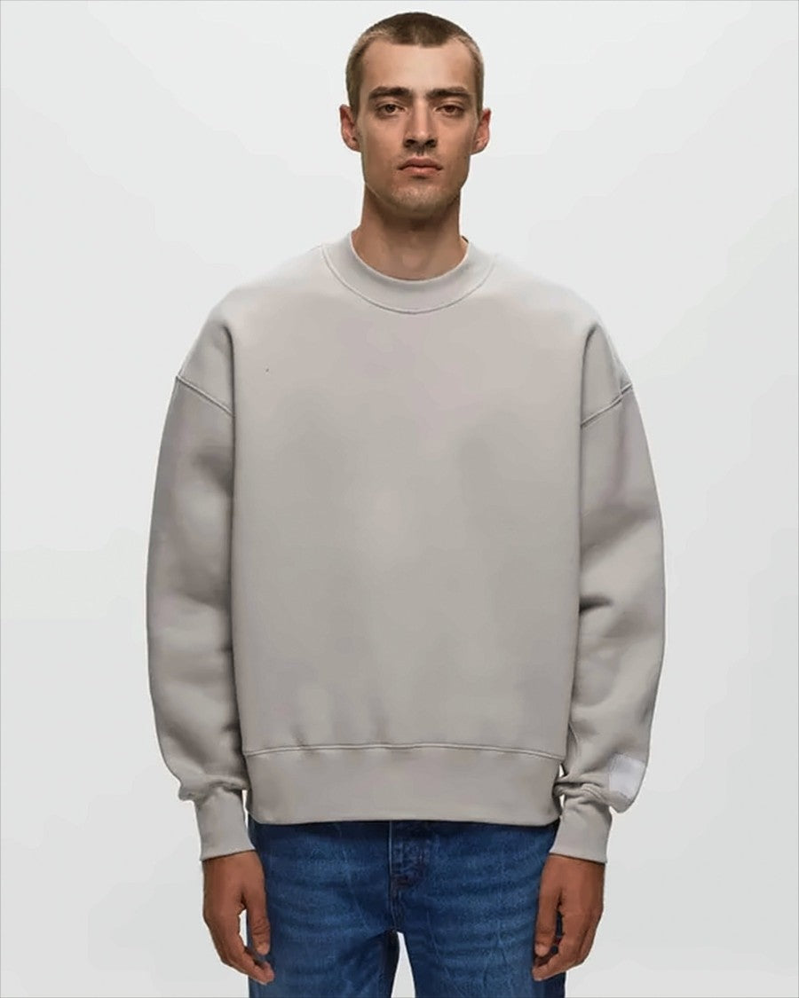 Ami Relaxed Fit Sweatshirt With Satin Patch Detail