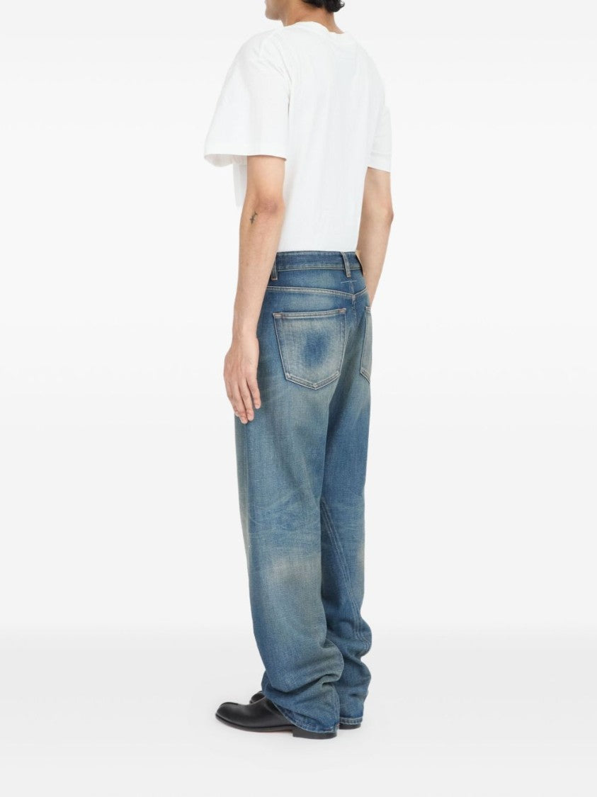 Mm6 By Maison Margiela Relaxed Fit Straight-Leg Jeans With Classic Five-Pocket Design