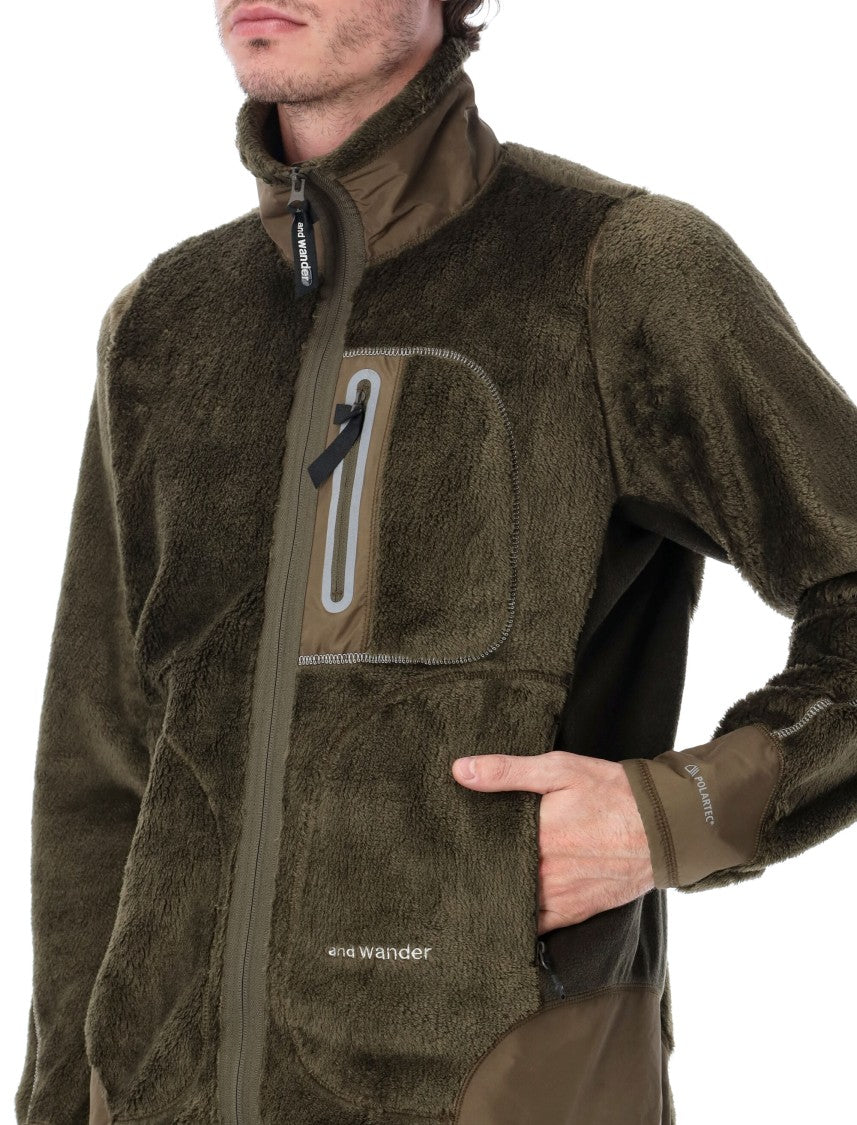 And Wander High Loft Fleece Jacket With Stand-Up Collar