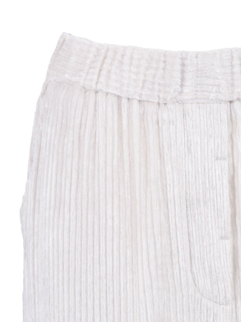 Peserico Relaxed Fit Trousers With Textured Ribbing