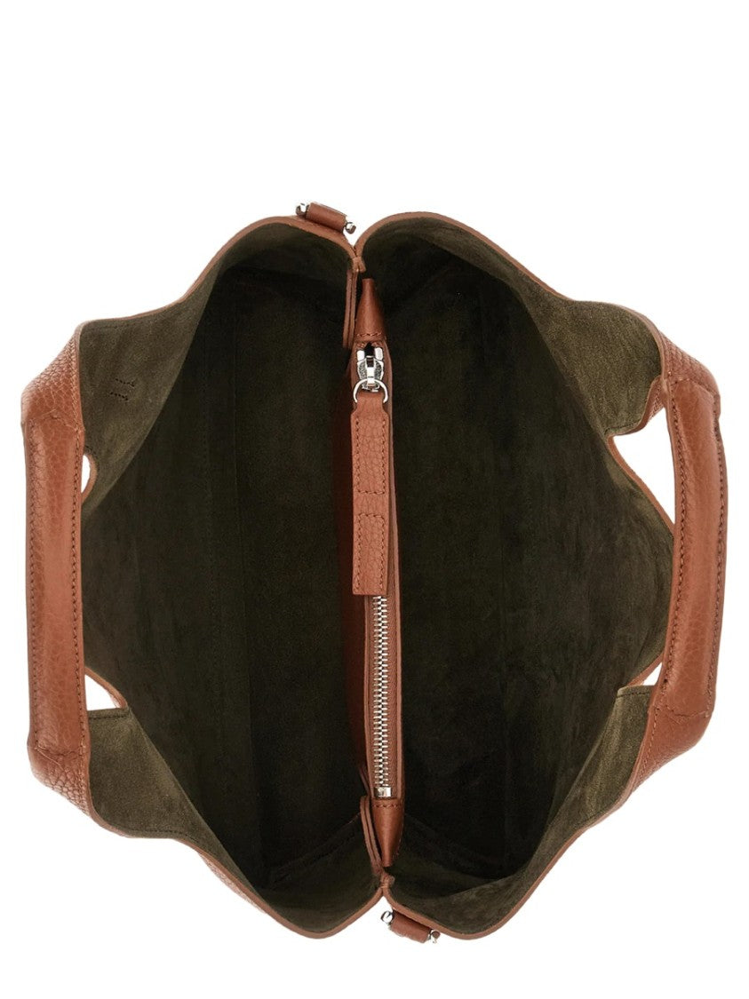 Hogan Textured Calfskin Tote Bag