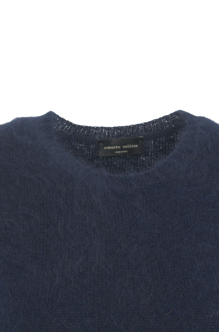 Roberto Collina Sleeveless Angora Blend Top With Classic Round Neckline