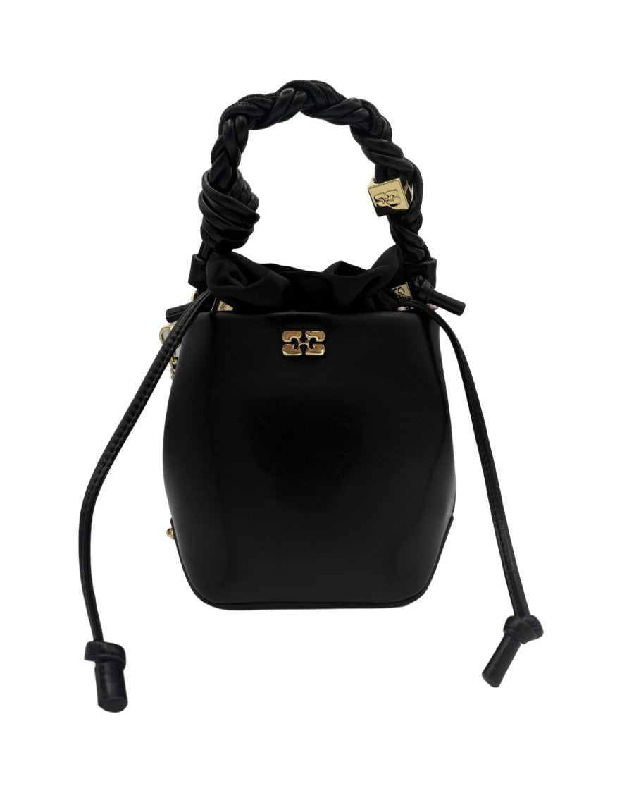 Ganni Bou Mini Oleatex Bucket Hat – Black