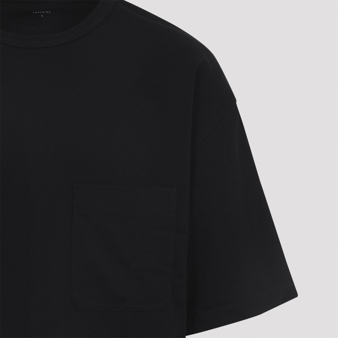 Lemaire Boxy Short Sleeves Black Cotton T-Shirt