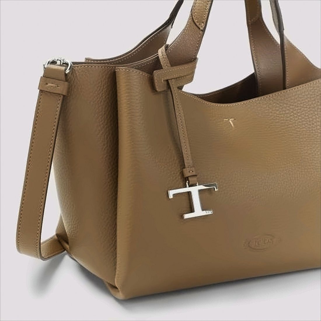 Tod's Pebbled Leather Crossbody Bag With Metallic Charm