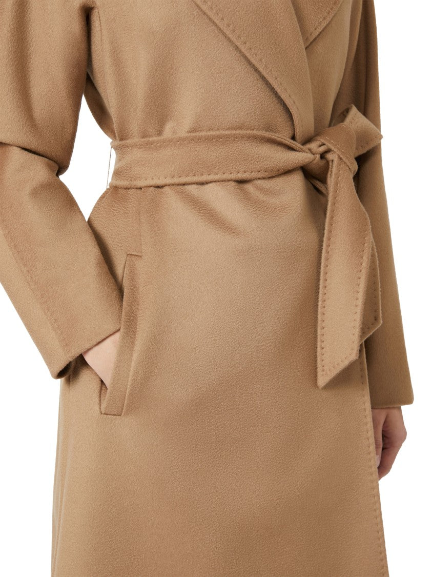 Max Mara Camel-Toned Tailored Coat With Self-Tie Belt