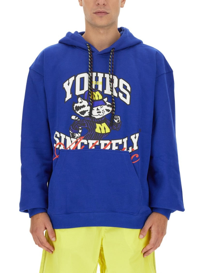 Msgm Graphic Logo Sweatshirt