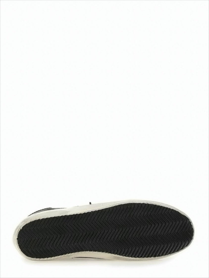 Golden Goose Lambskin Leather Low-Top Sneakers With Distressed Finish