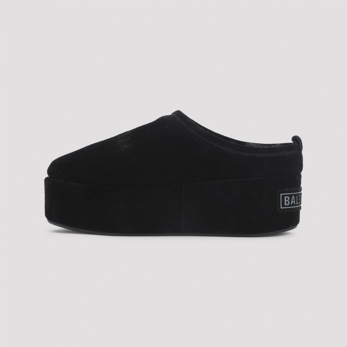Balenciaga Suede Calf Leather Slippers With Thick Platform Sole