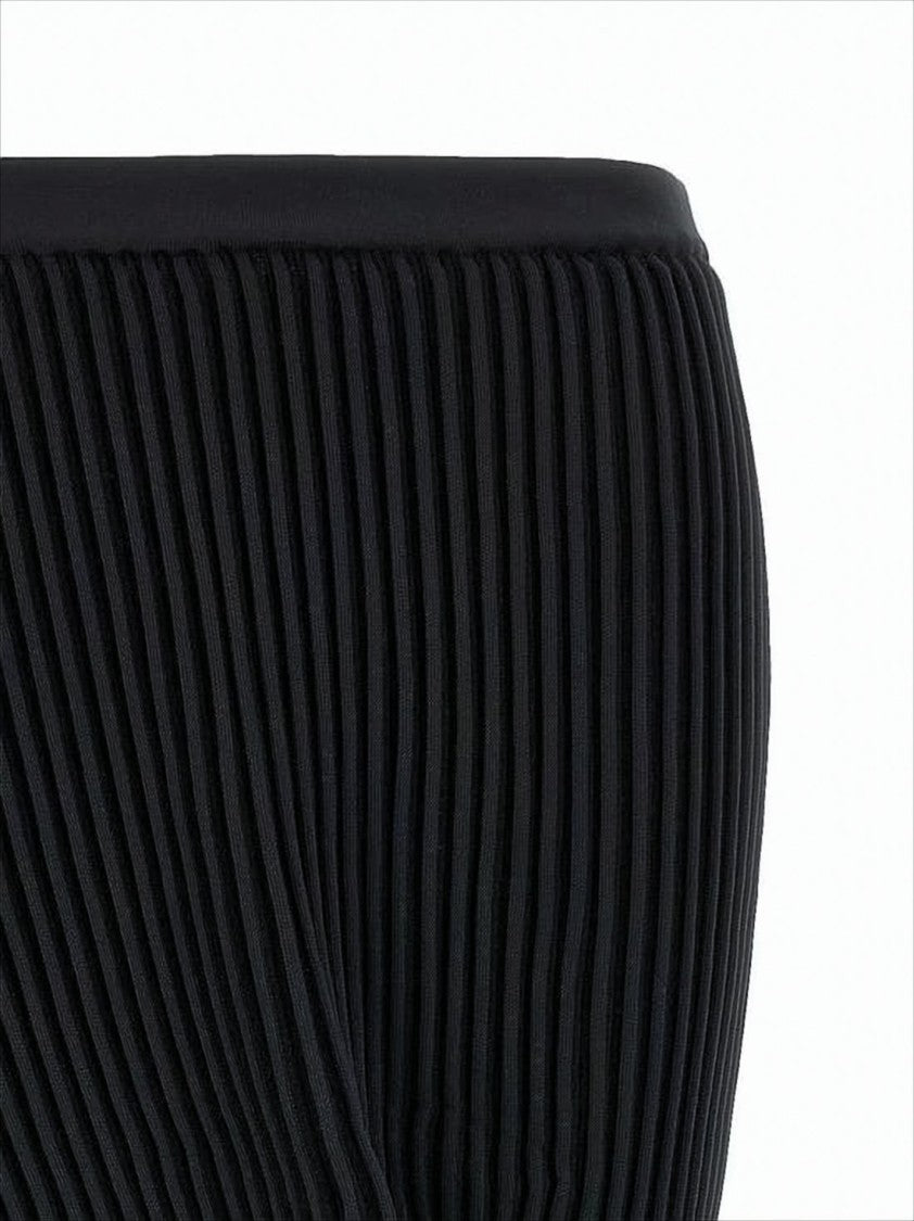 Issey Miyake Pleated Midi Skirt With Textured Design