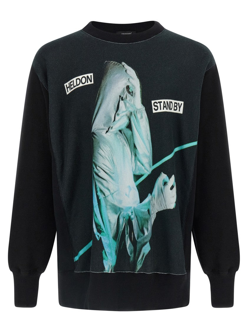 Undercover Brushed Cotton Oversized Sweatshirt With Graphic Print
