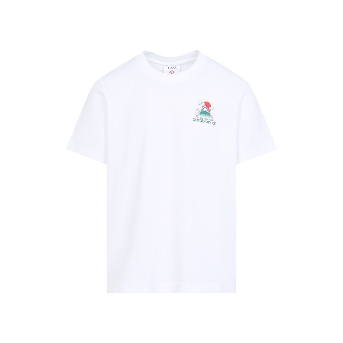 Casablanca White Organic Cotton Mountains Waves Screen T-Shirt