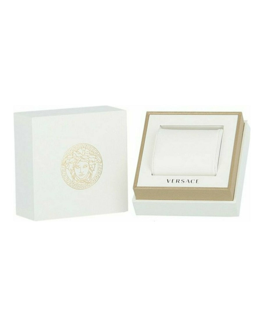 Versace V-Eternal Bracelet Watch With Blue Guilloche Dial