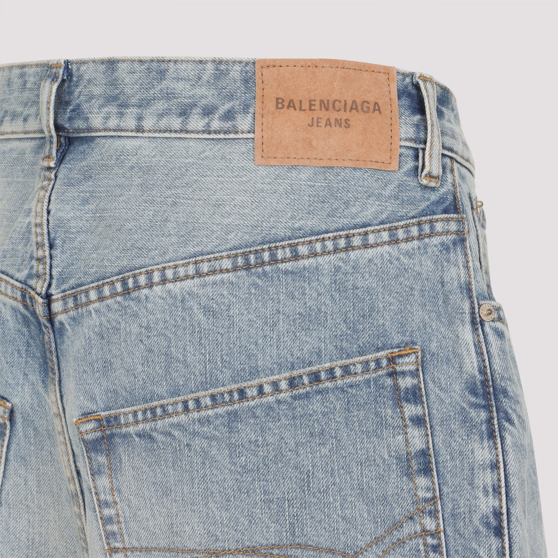 Balenciaga Relaxed Wide-Leg Denim Trousers With Vintage Light Wash