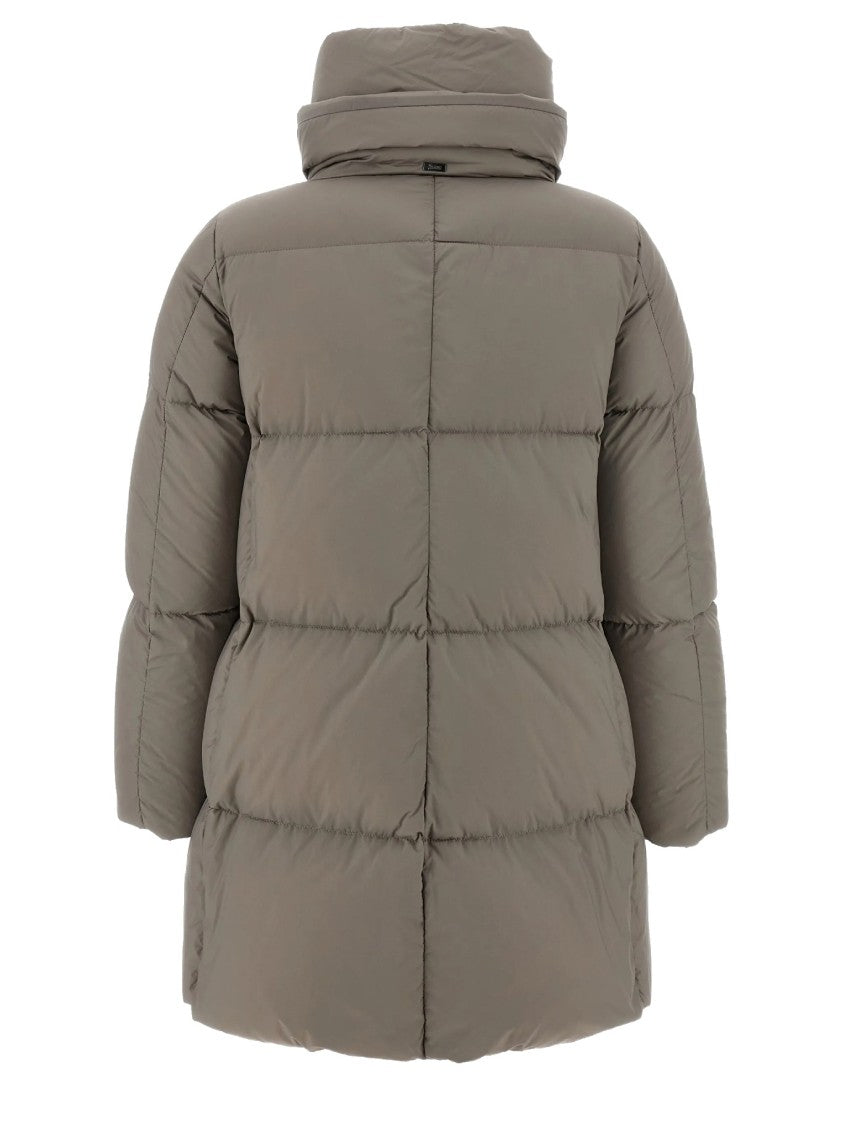 Herno A-Shape Goose Down Jacket With High Double-Layered Collar
