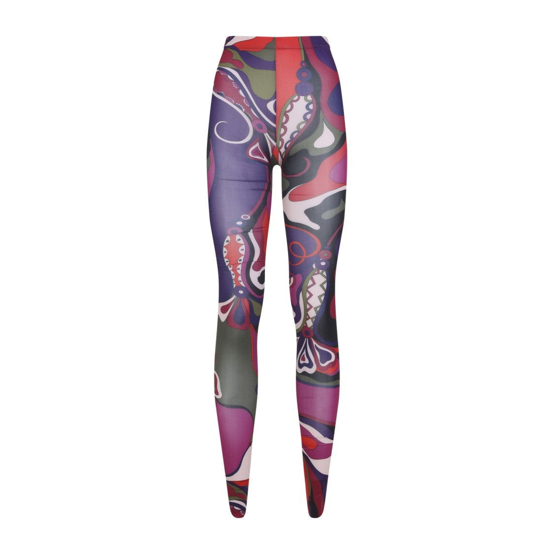 Pucci High-Rise Slim Fit Tights With Artistic Multicolor Print