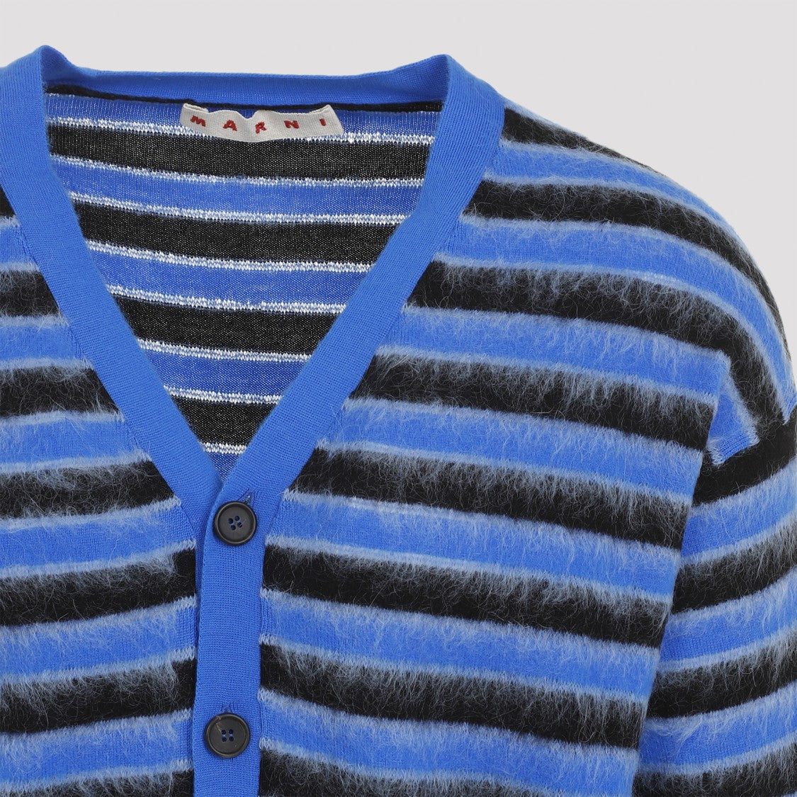 Marni Blue Virgin Wool Cardigan