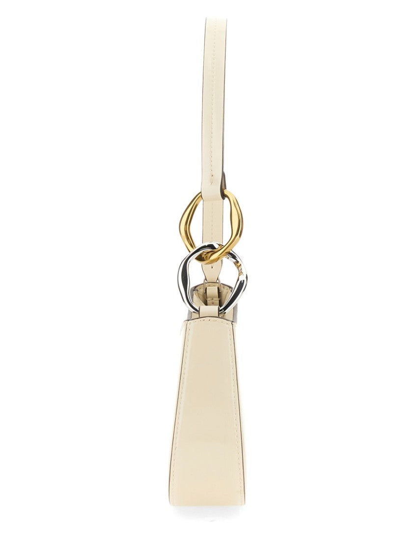 Staud Crescent-Shaped Handbag With Gold And Silver Hardware